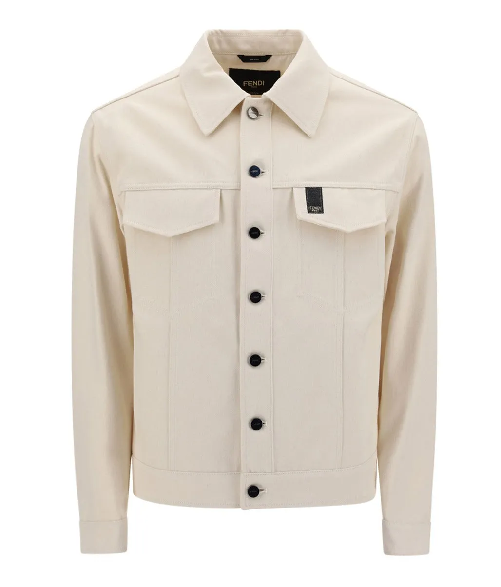 Fendi Tack-Button Fastened Denim Jacket