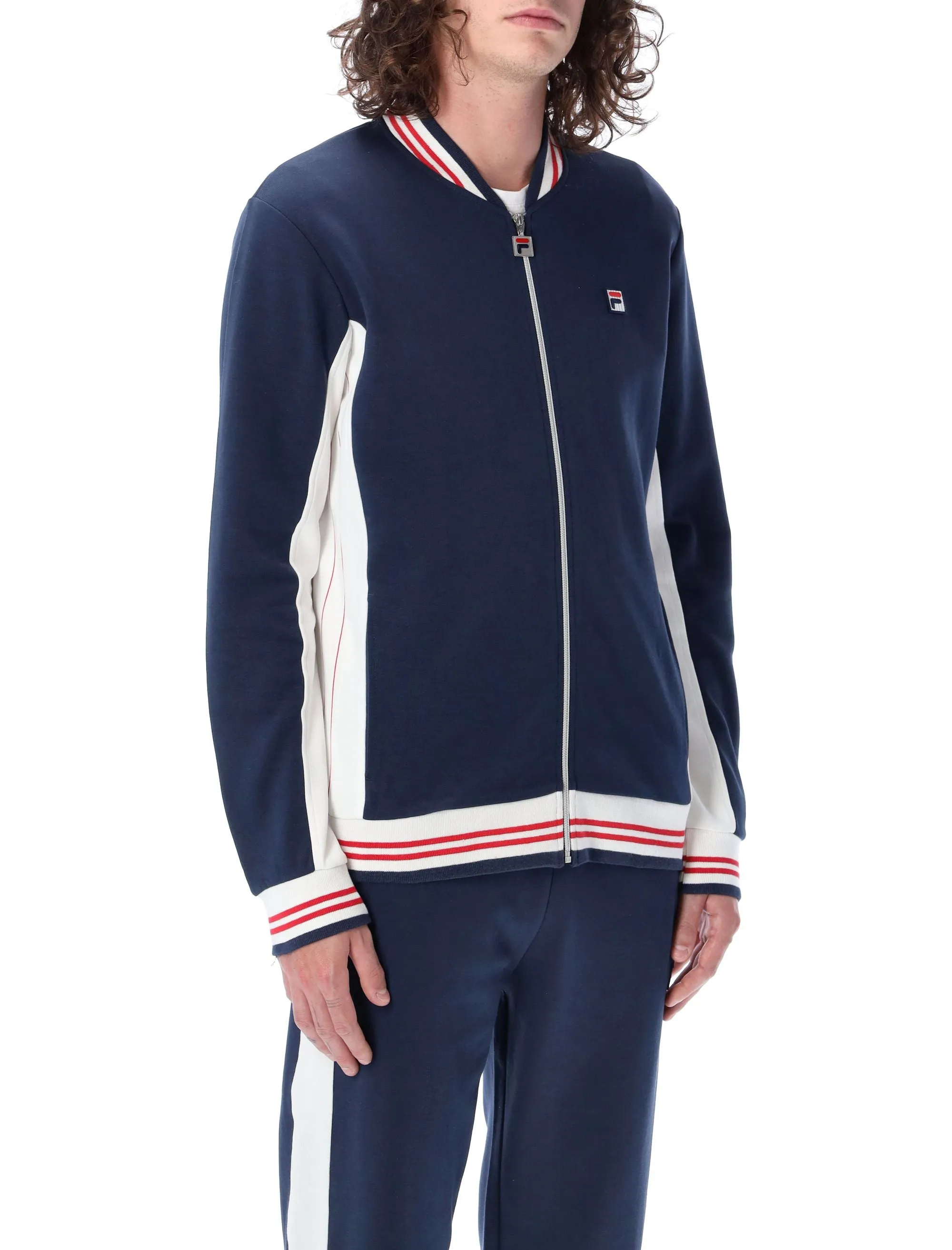 Fila Logo Embroidered Zip-Up Jacket