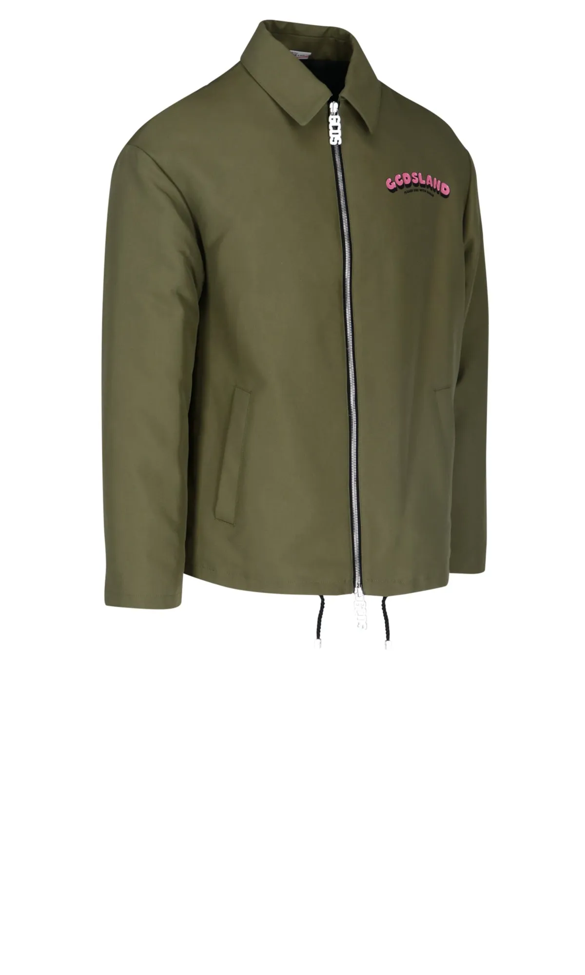 GCDS Graphic Printed Zipped Coach Jacket