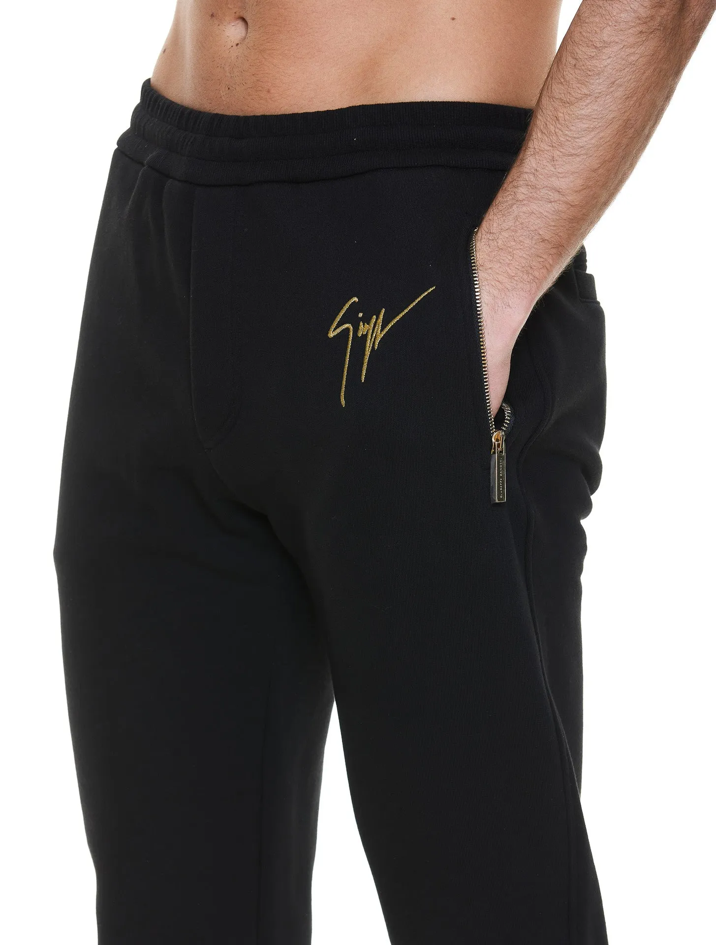 Giuseppe Zanotti Logo Printed Zip-Detailed Track Pants