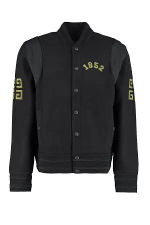 Givenchy 4G Logo Buttoned Bomber Jacket