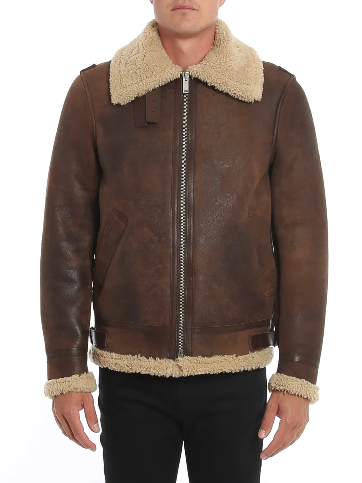 Golden Goose Deluxe Brand Leather Zip-Up Jacket