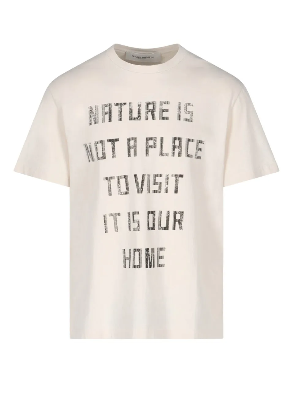 Golden Goose Deluxe Brand Slogan Printed Crewneck T-Shirt