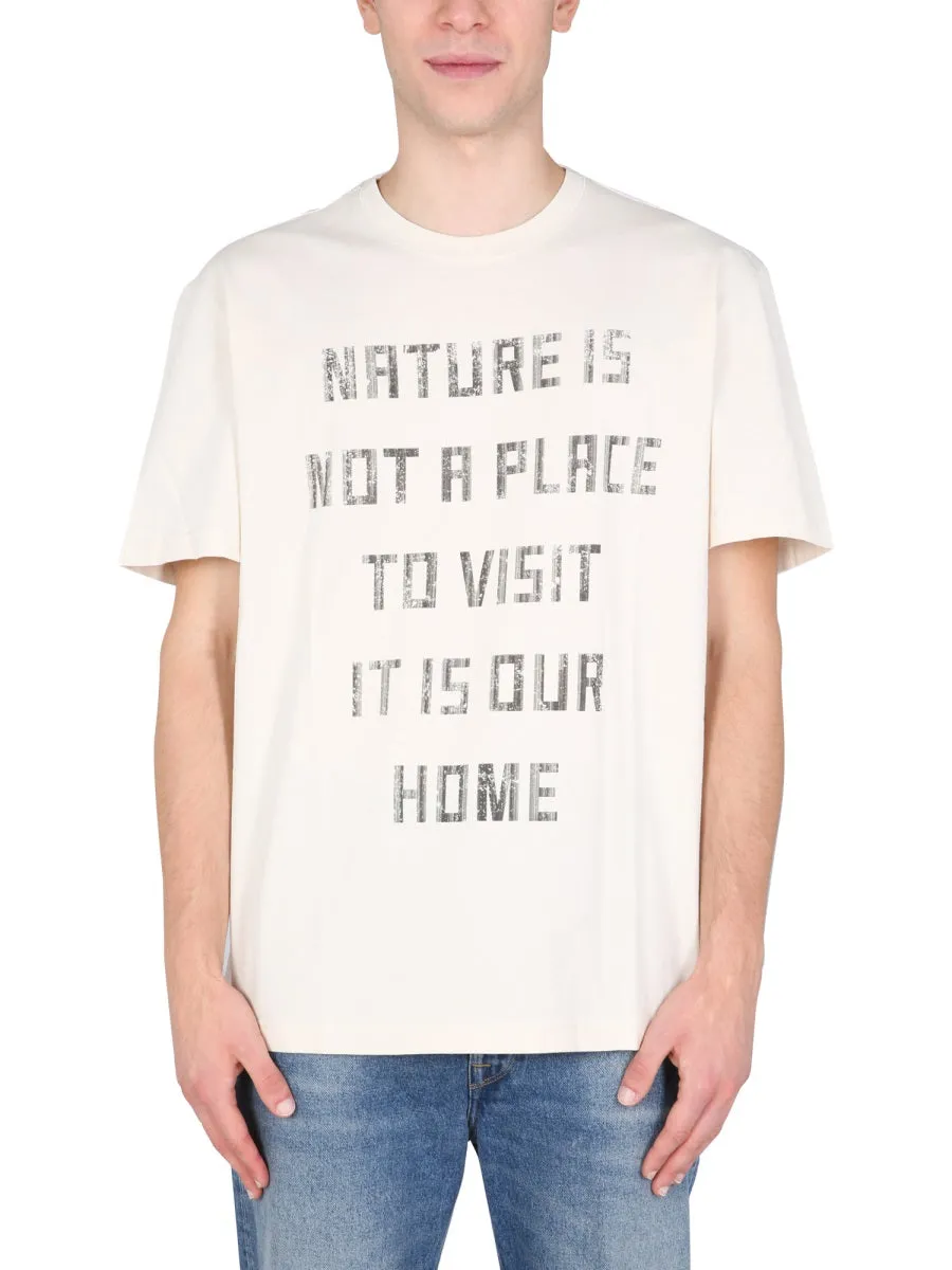 Golden Goose Deluxe Brand Slogan Printed Crewneck T-Shirt