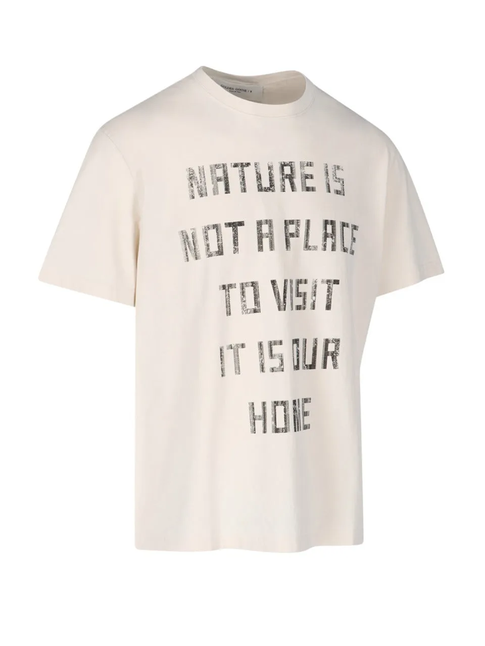 Golden Goose Deluxe Brand Slogan Printed Crewneck T-Shirt