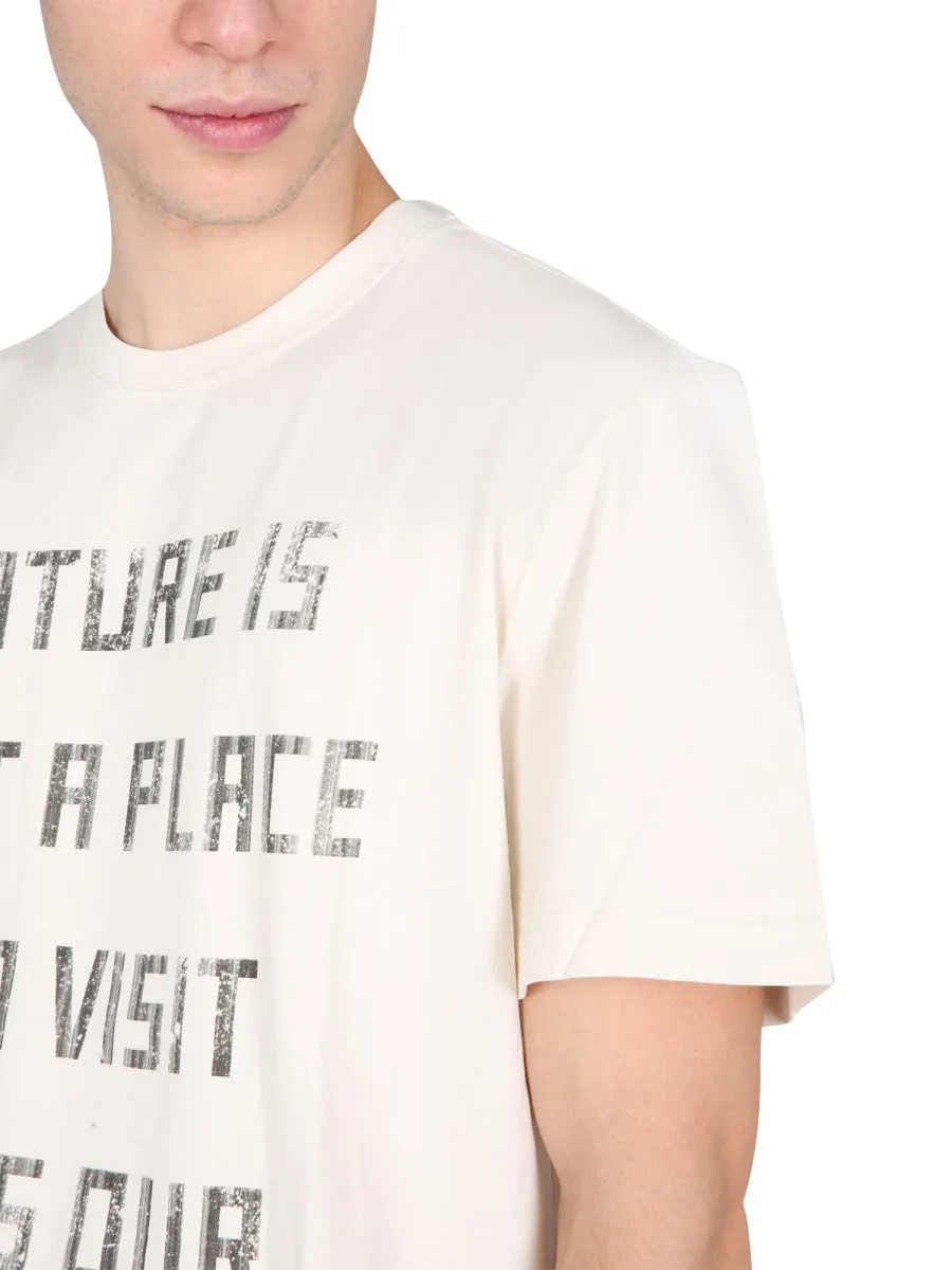 Golden Goose Deluxe Brand Slogan Printed Crewneck T-Shirt