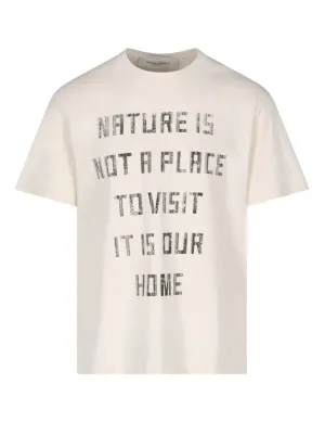 Golden Goose Deluxe Brand Slogan Printed Crewneck T-Shirt