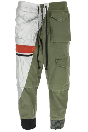 Greg Lauren Colour-Block Drawstring Pants