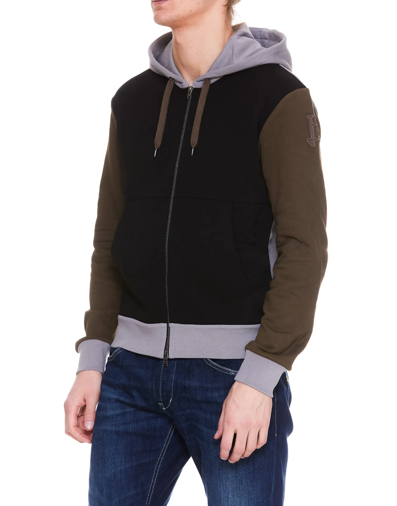 Herno Zip-Up Panelled Bomber Jacket