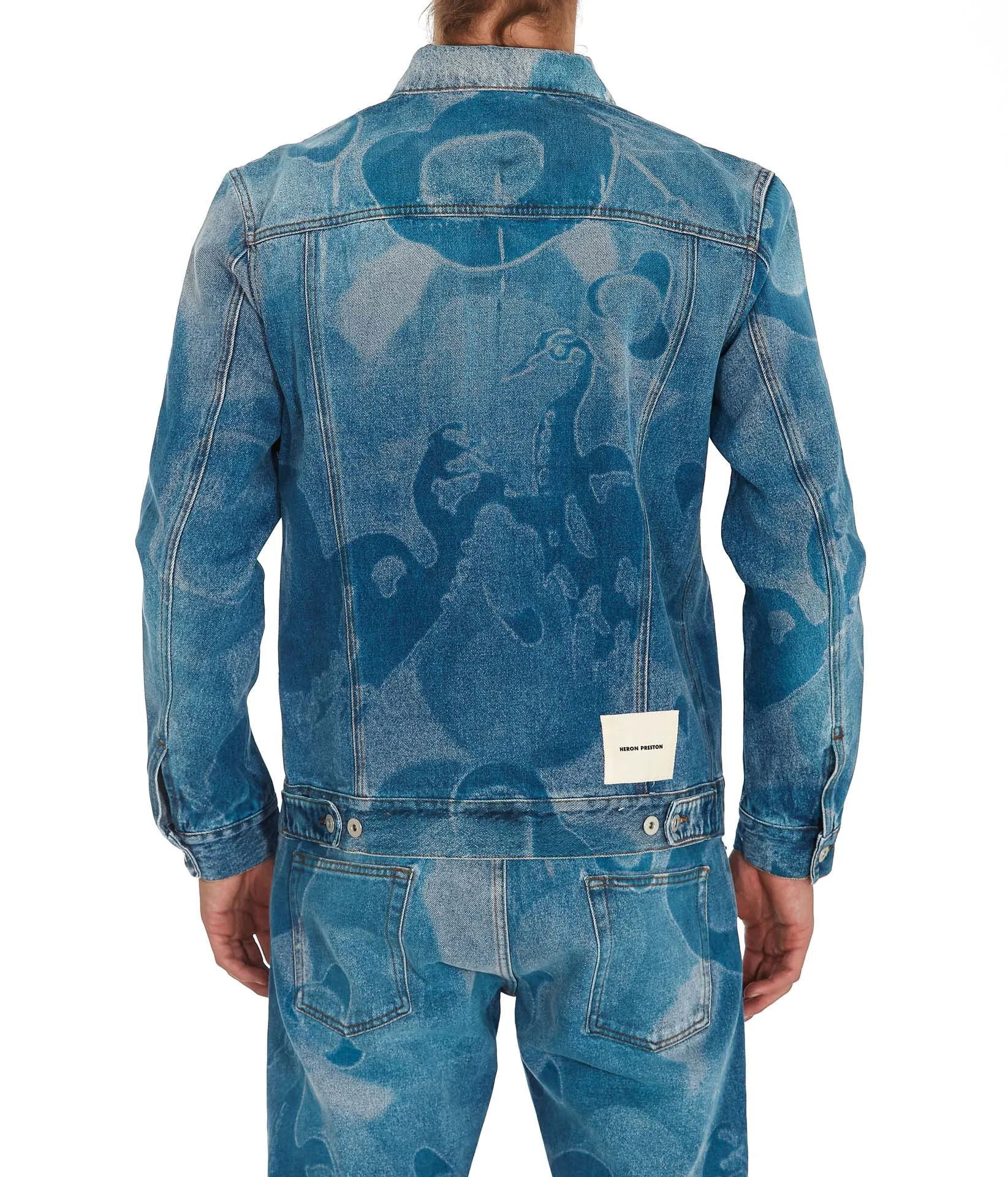 Heron Preston Camouflage Print Denim Jacket