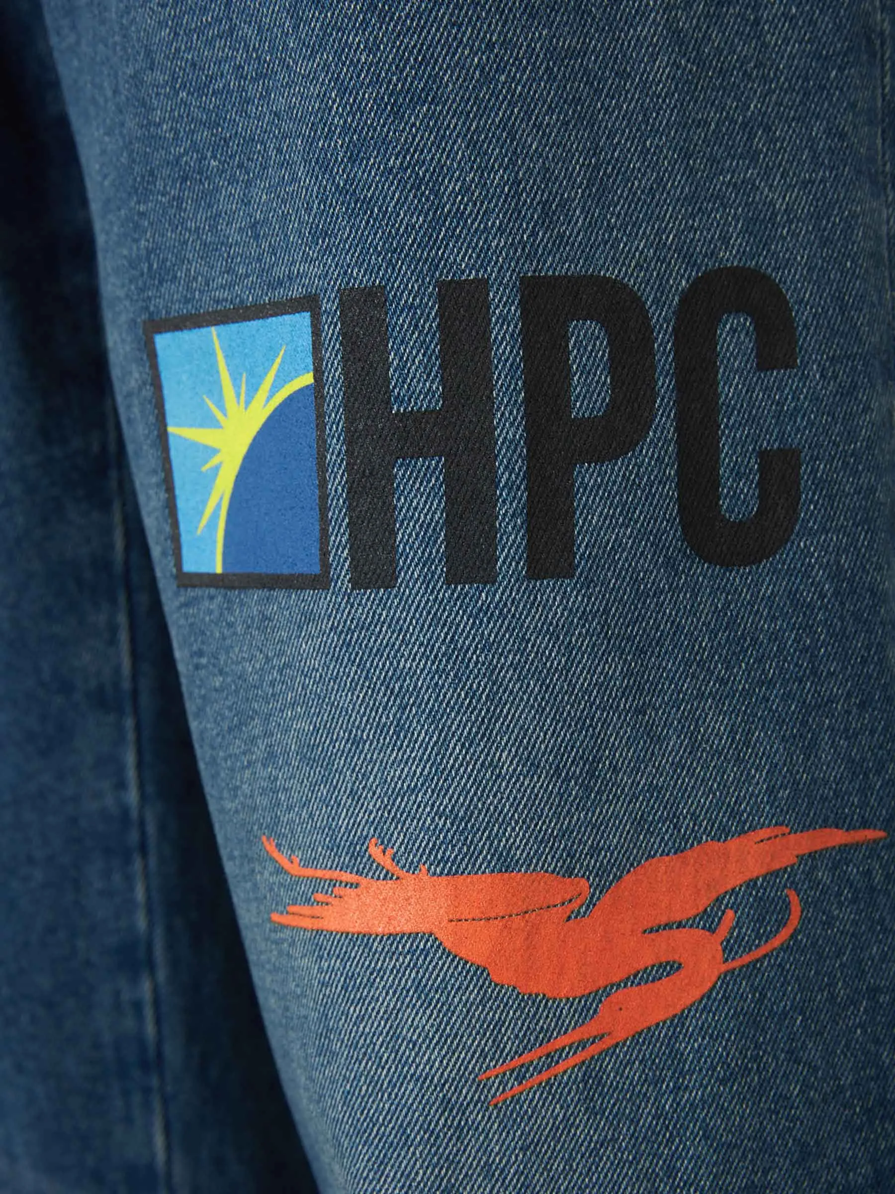 Heron Preston Logo Patch Graphic Print Jeans