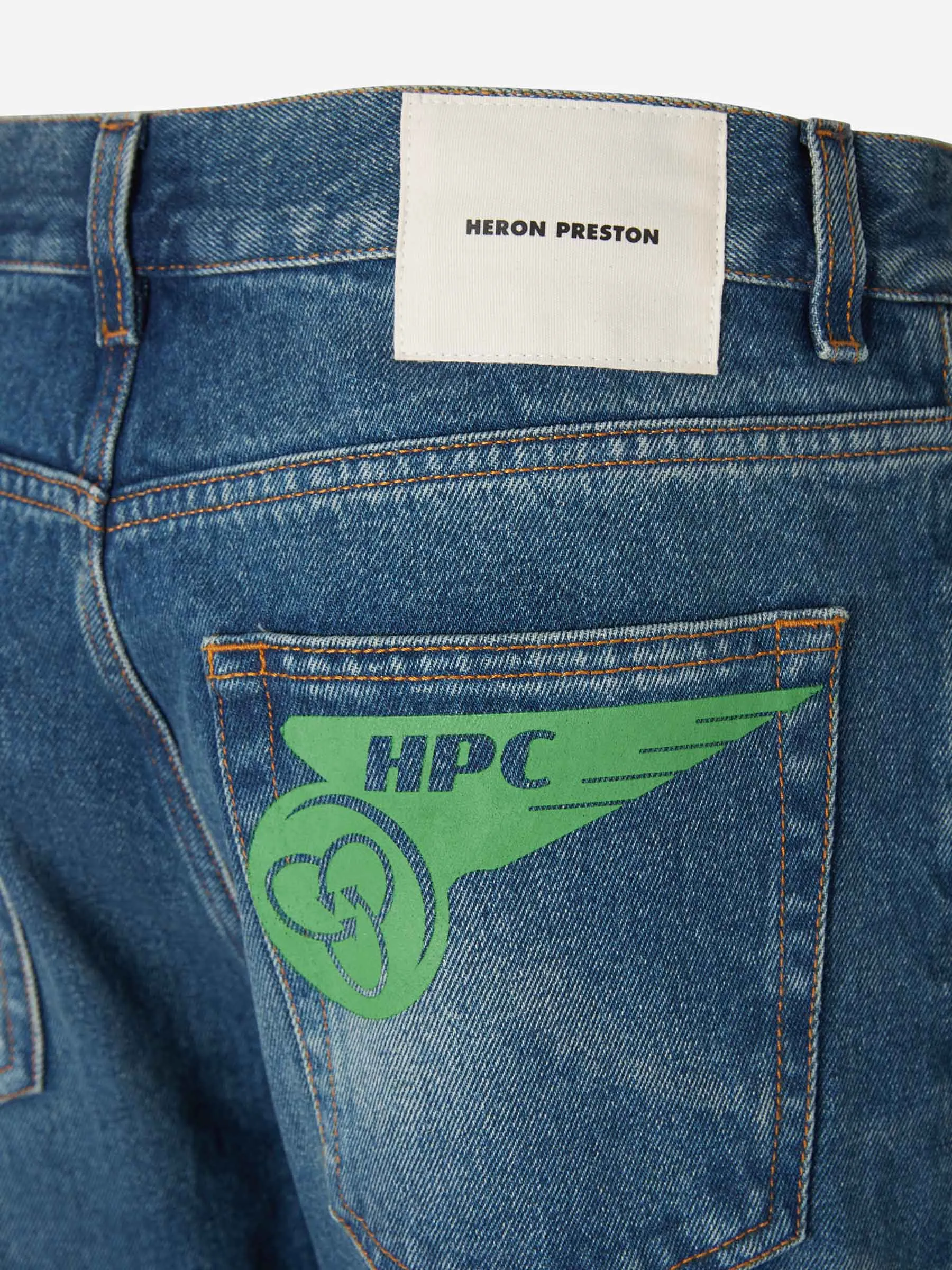 Heron Preston Logo Patch Graphic Print Jeans
