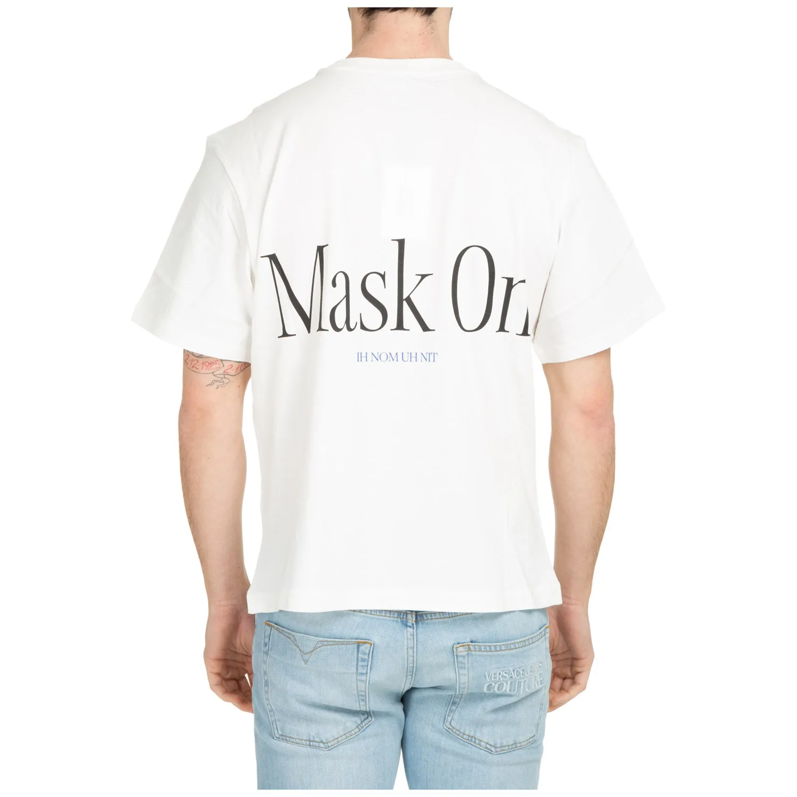 Ih Nom Uh Nit Mask On Slogan Printed Crewneck T-Shirt