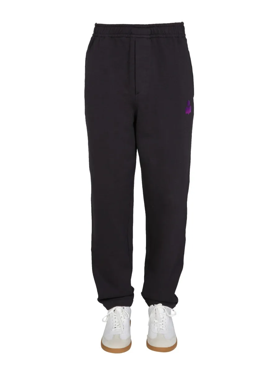 Isabel Marant Flocked Logo Jogging Pants