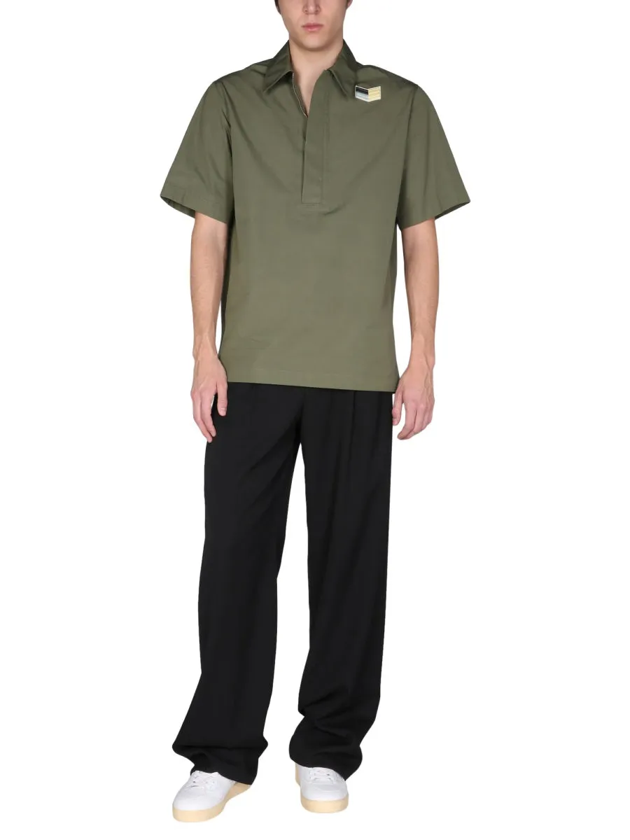 Jil Sander Logo Embroidered Polo Shirt