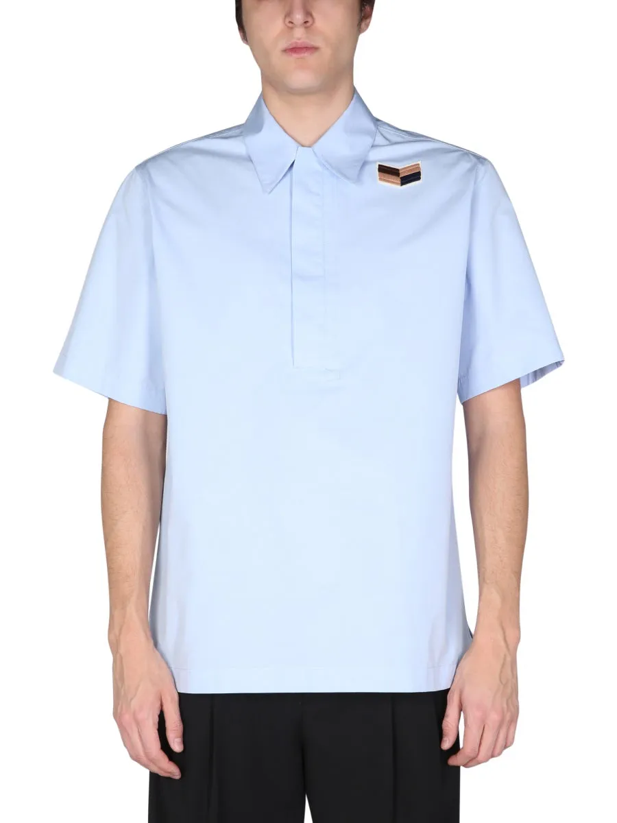 Jil Sander Logo Embroidered Polo Shirt