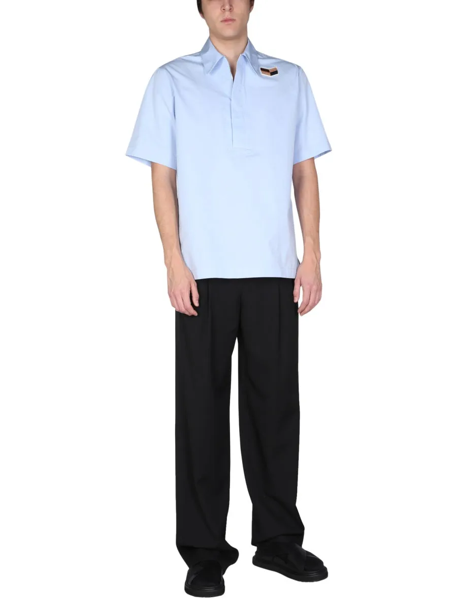 Jil Sander Logo Embroidered Polo Shirt