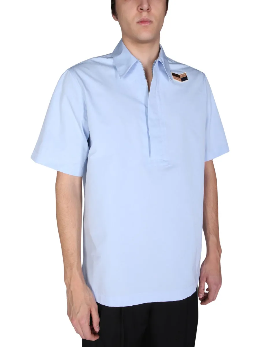 Jil Sander Logo Embroidered Polo Shirt