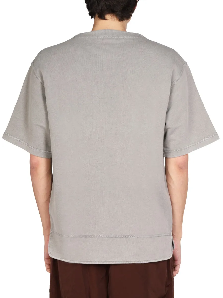 Jil Sander Zipped Patch Pocket Crewneck T-Shirt