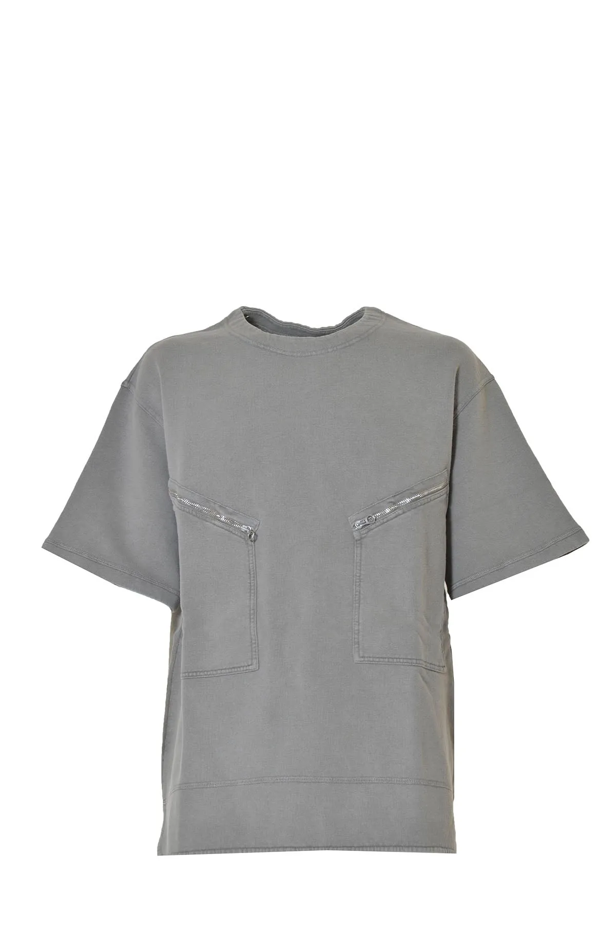 Jil Sander Zipped Patch Pocket Crewneck T-Shirt
