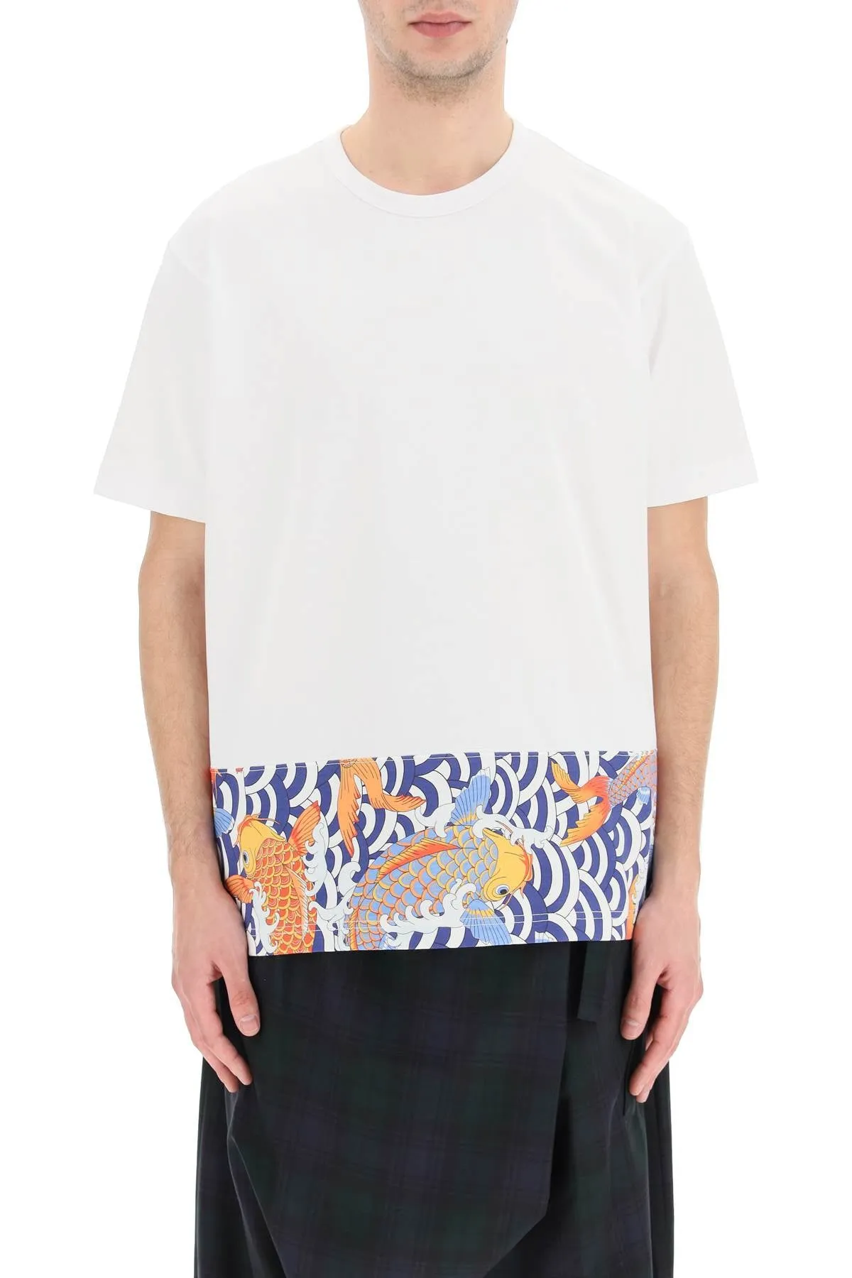 Junya Watanabe MAN Graphic Printed Hem T-Shirt