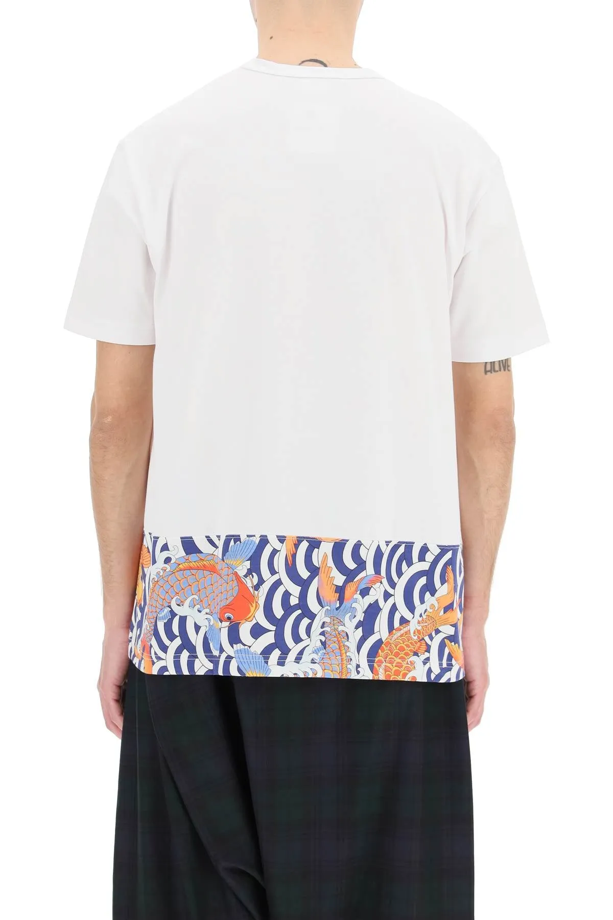 Junya Watanabe MAN Graphic Printed Hem T-Shirt