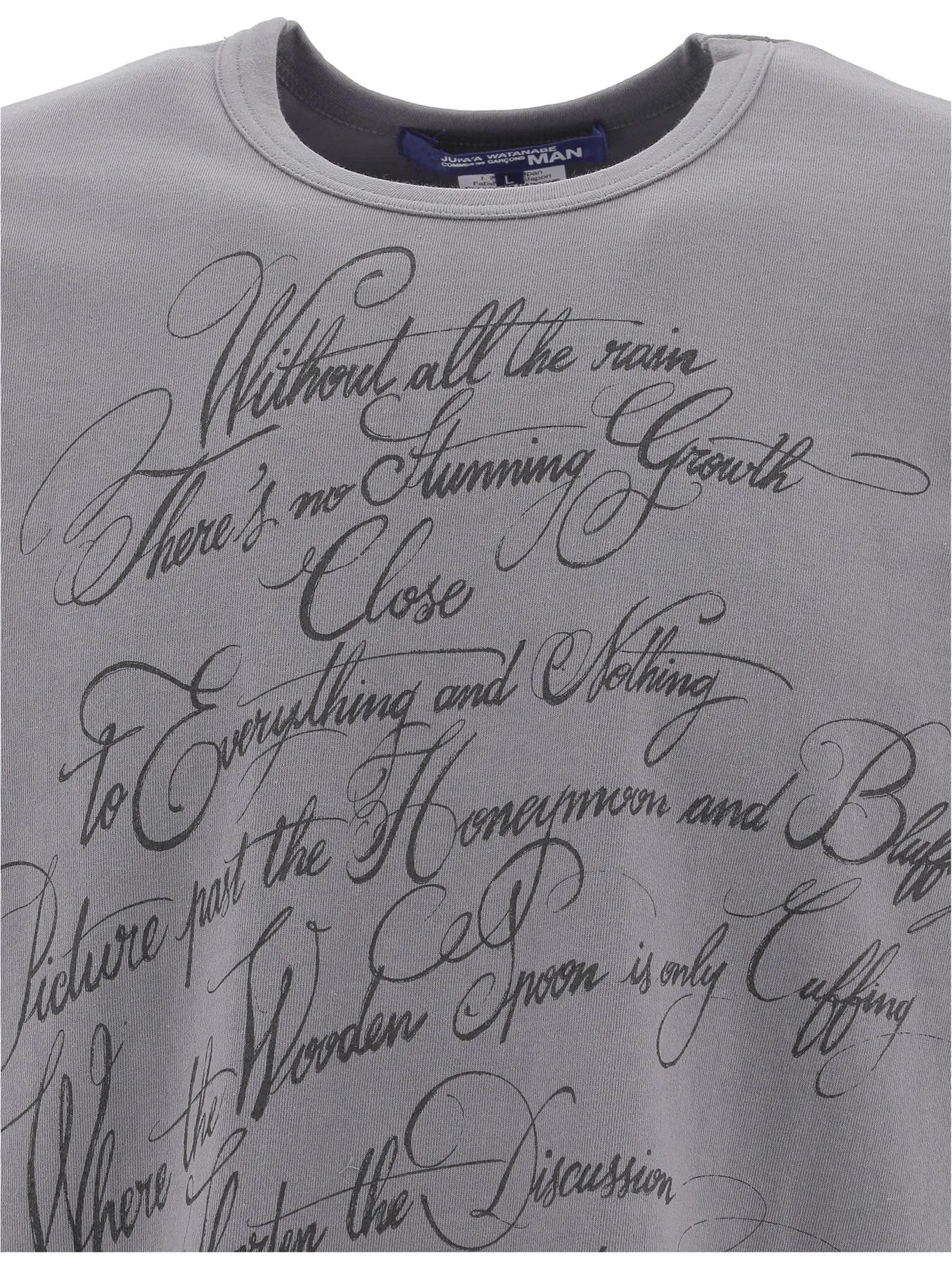 Junya Watanabe MAN Slogan Print Crewneck T-Shirt
