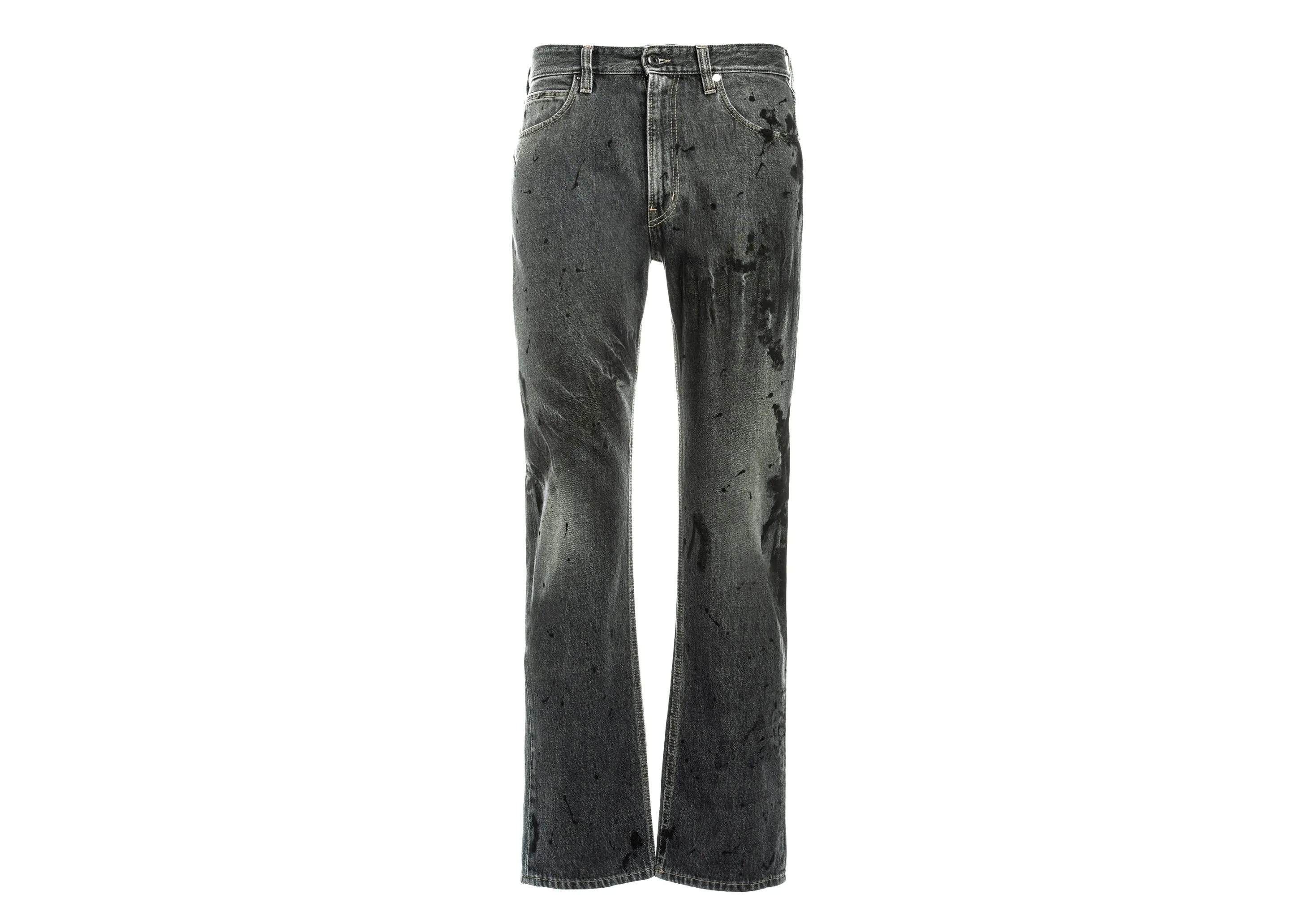 Just Cavalli Stained Effect Wide Leg Jeans