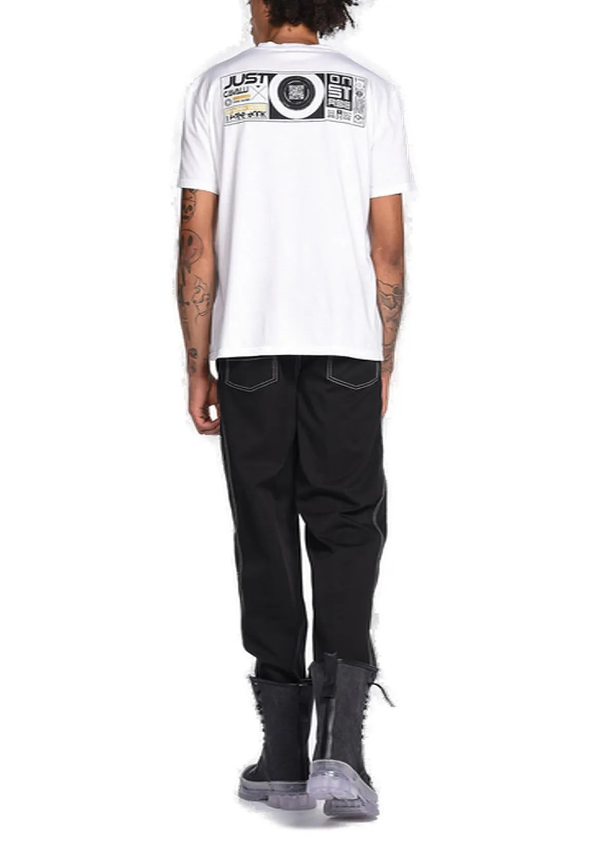 Just Cavalli Stitched Mid-Waisted Pants