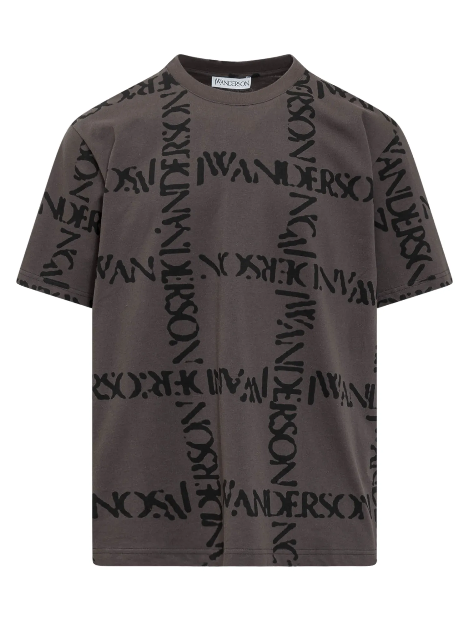 JW Anderson Allover Logo Printed Crewneck T-Shirt