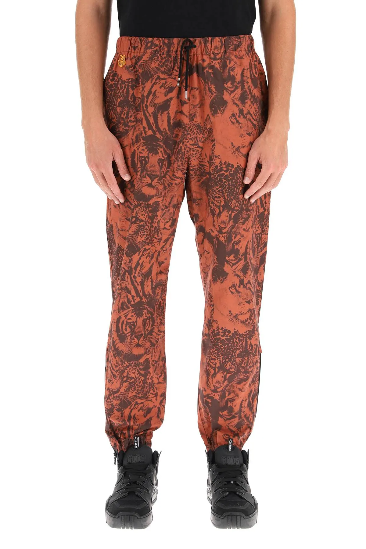 Kenzo Allover Wildtiger Print Drawstring Jogging Pants
