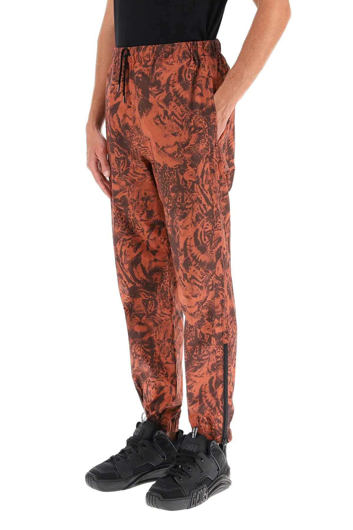 Kenzo Allover Wildtiger Print Drawstring Jogging Pants