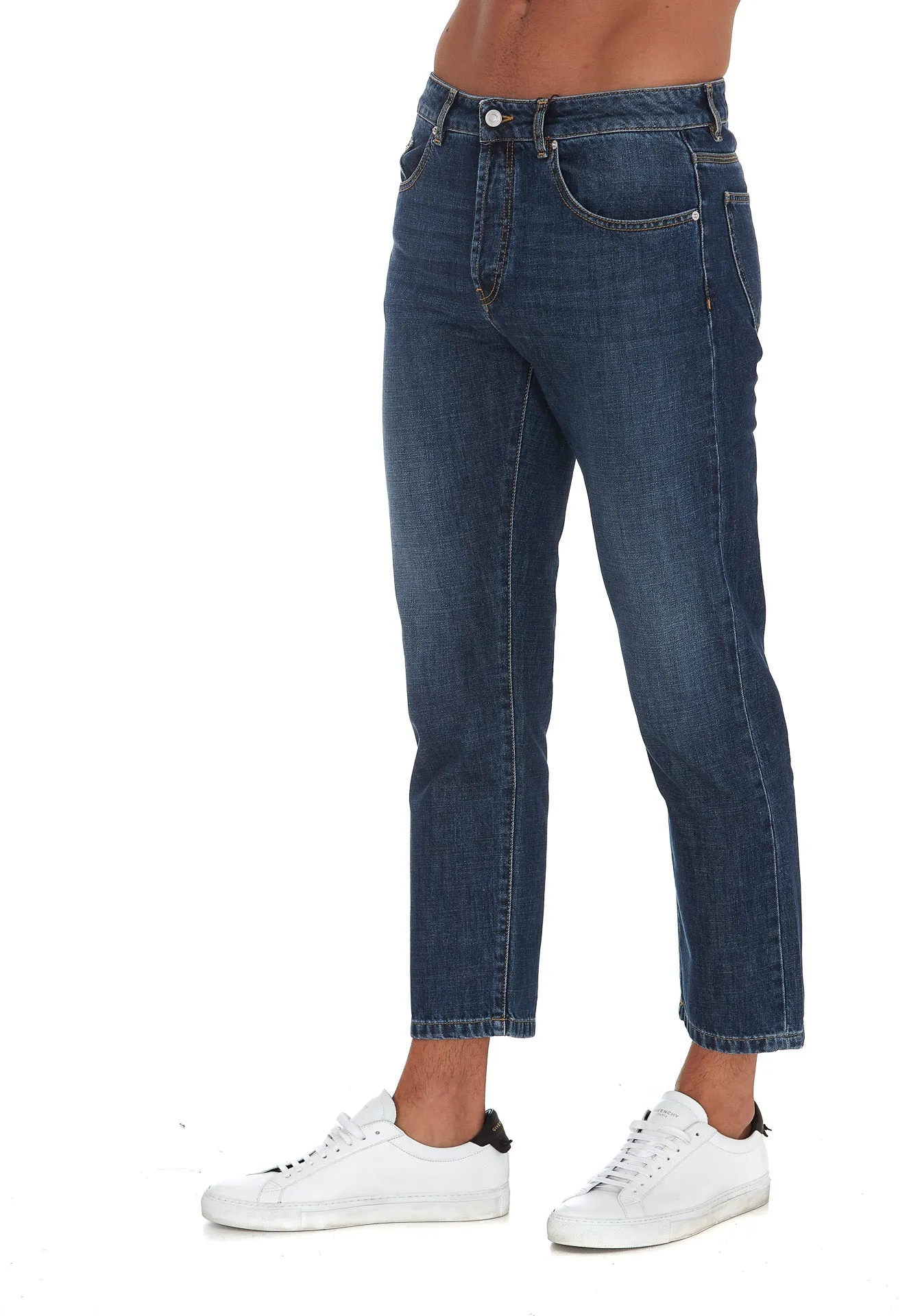 Kenzo Cropped Faded Jeans