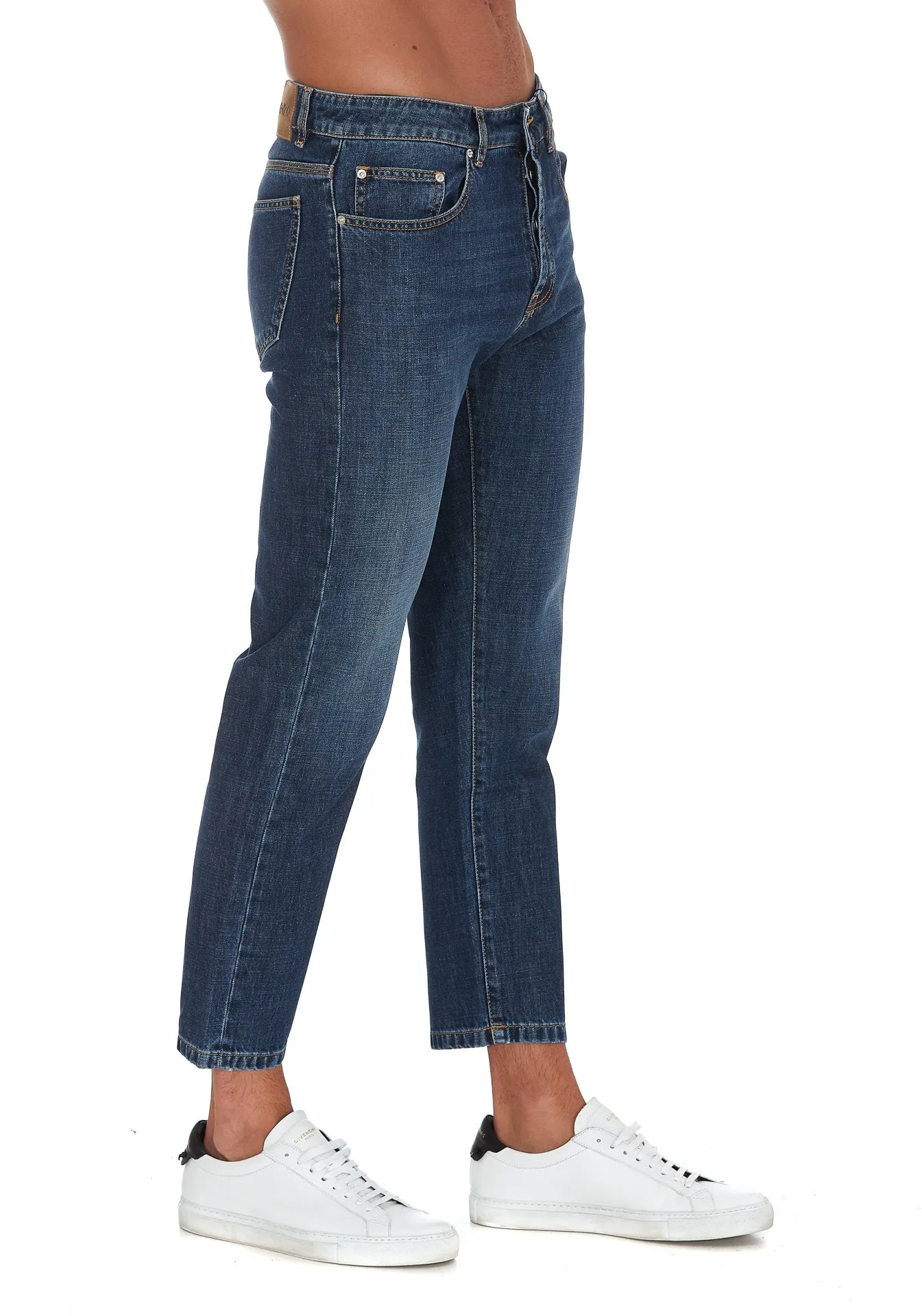 Kenzo Cropped Faded Jeans