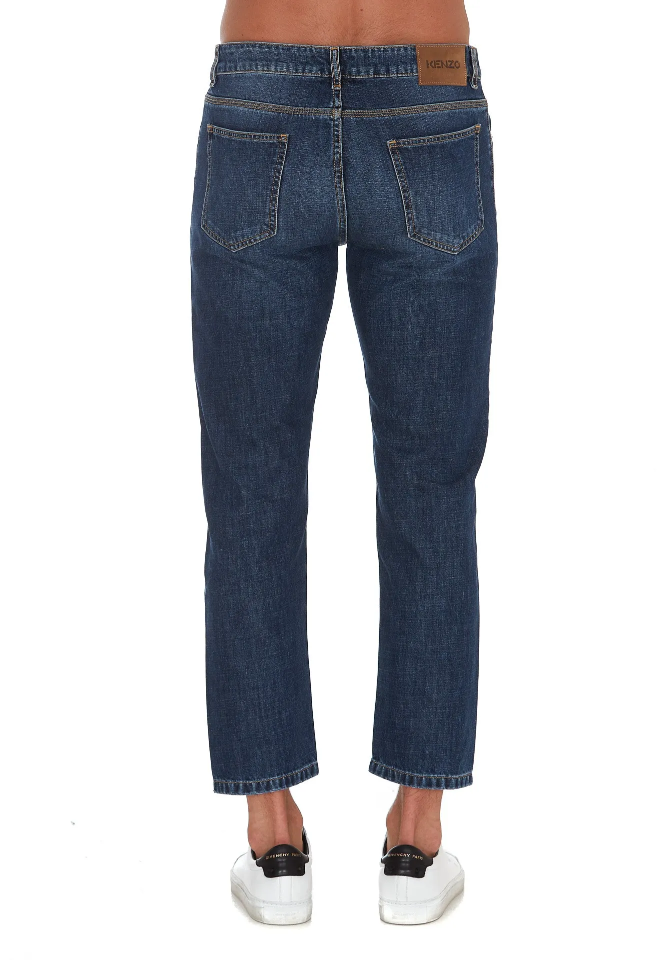 Kenzo Cropped Faded Jeans