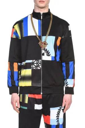 Koch Color Block Zipped Bomber Jacket