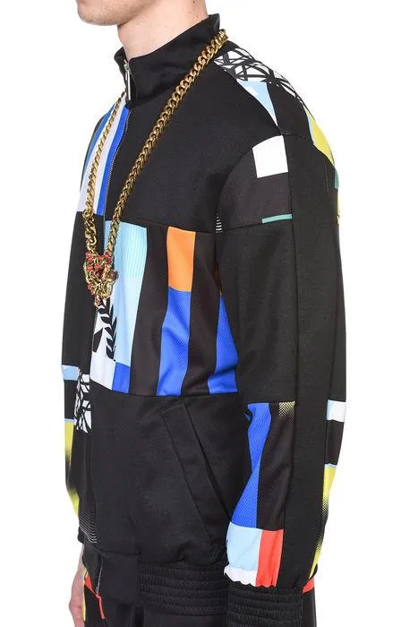 Koch Color Block Zipped Bomber Jacket