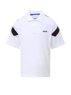 Koch Logo Embroidered Short-Sleeved Polo Shirt