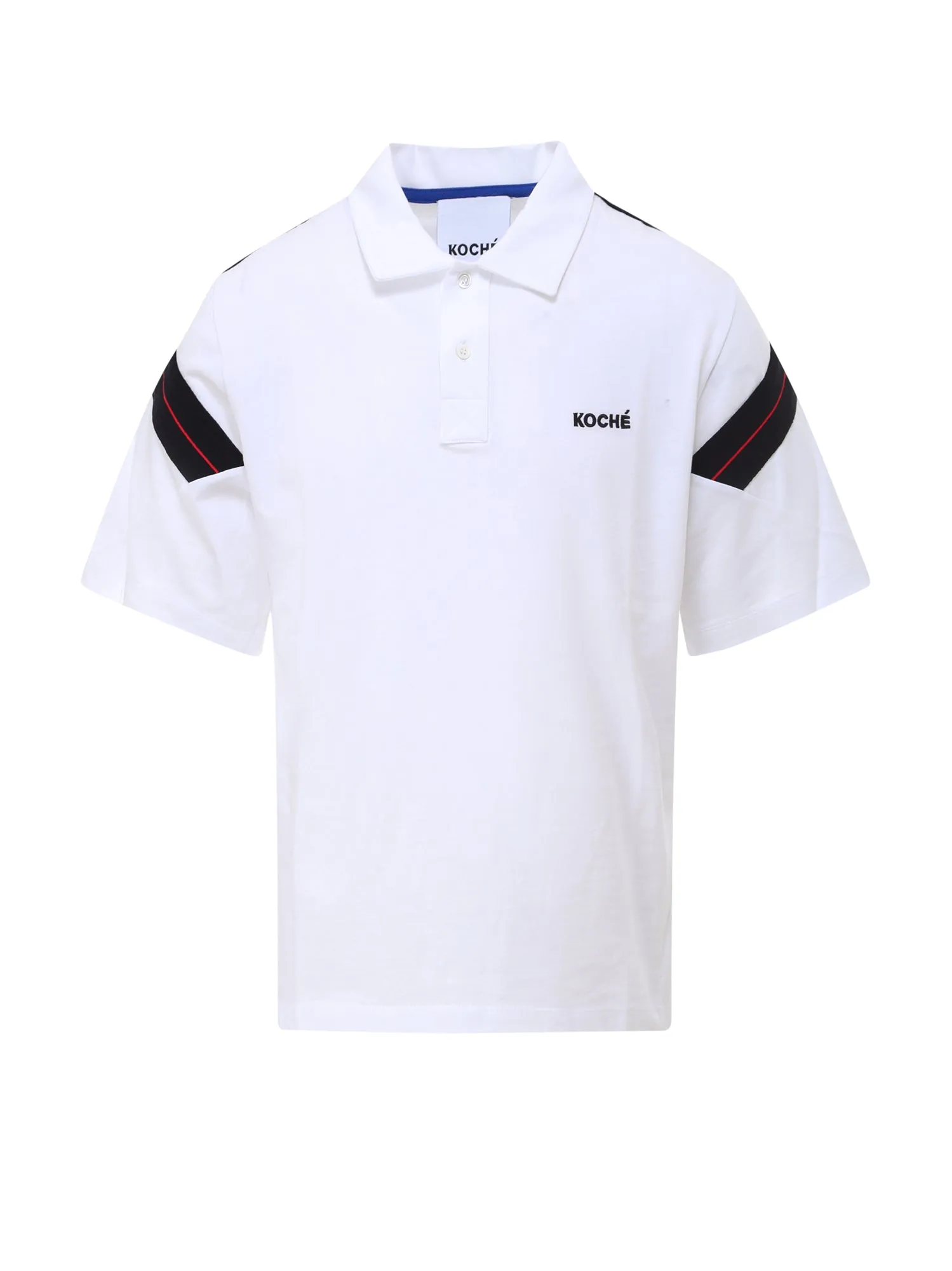 Koch Logo Embroidered Short-Sleeved Polo Shirt