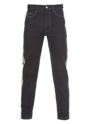 Koch Mesh-Trimmed Straight Leg Jeans