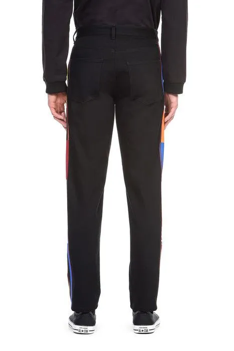 Koch Zigzag Stitched Stretch Fit Jeans