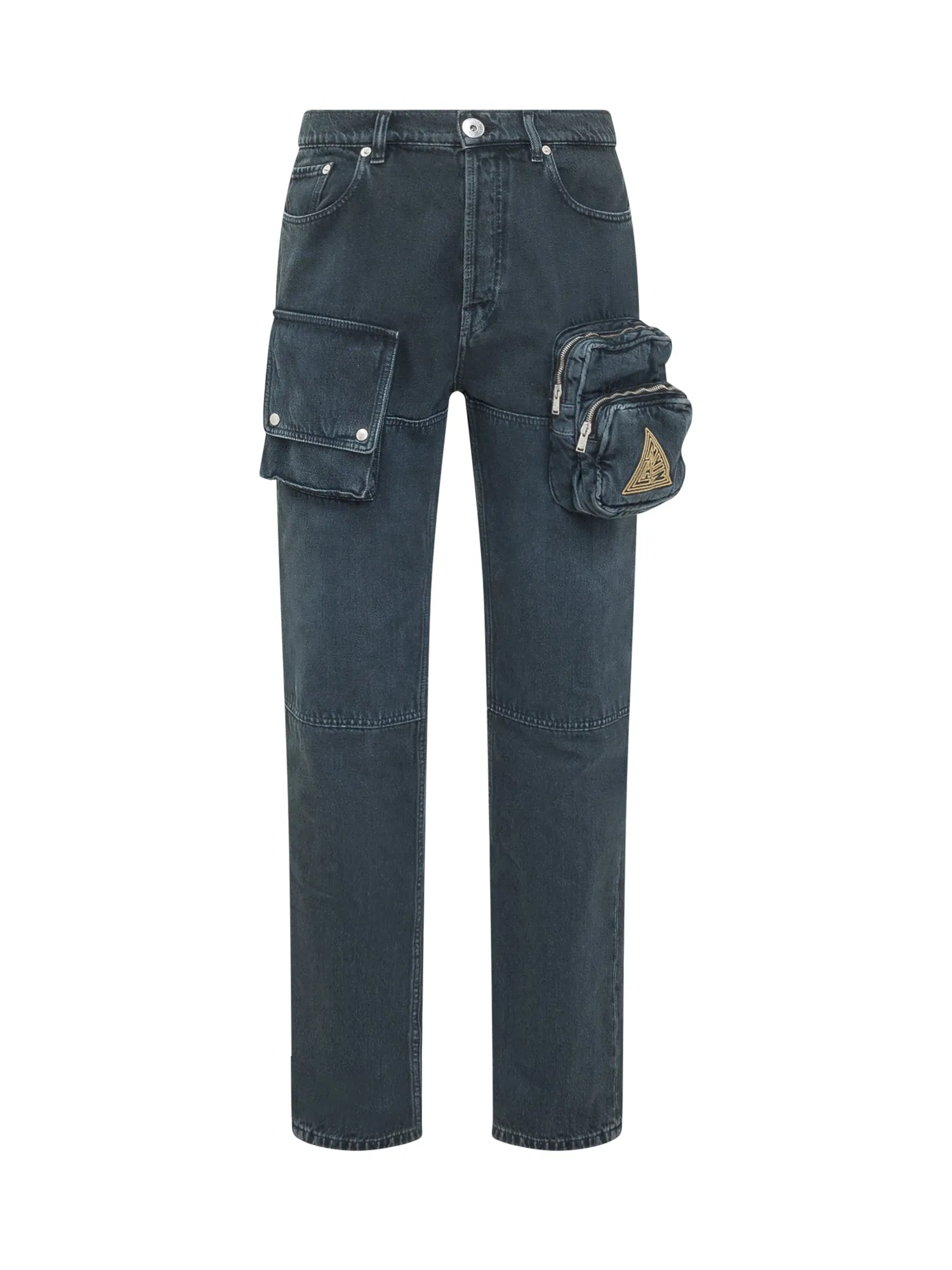 Lanvin Logo Patch Straight Leg Jeans