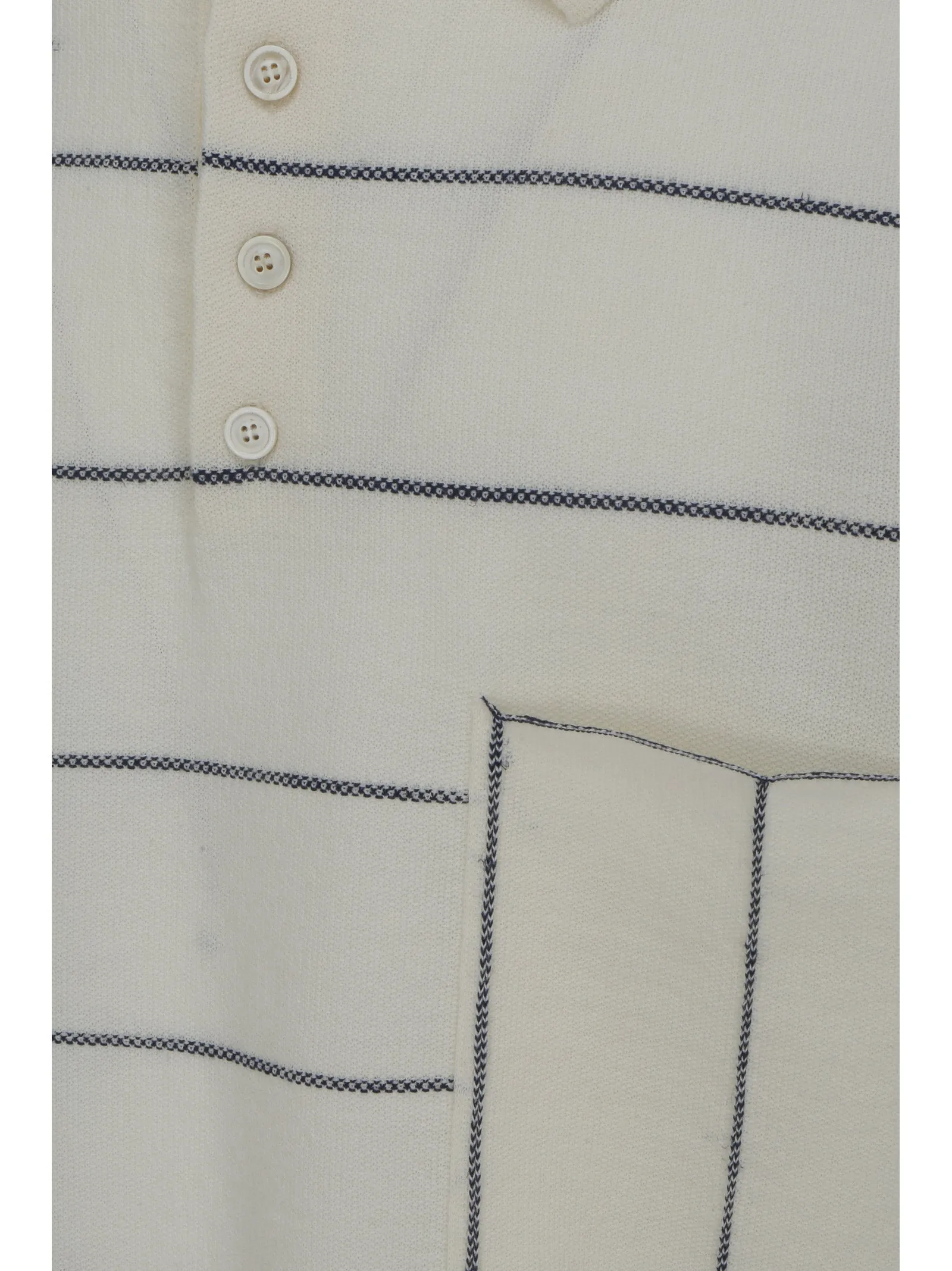 Maison Margiela Striped Short-Sleeved Polo Shirt