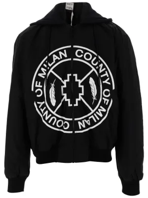 Marcelo Burlon County Of Milan Graphic Print Bomber Jacket