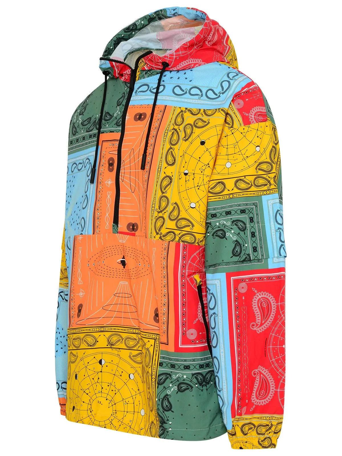 Marcelo Burlon County Of Milan Patchwork Designed Hooded Jacket