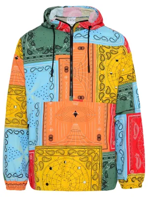 Marcelo Burlon County Of Milan Patchwork Designed Hooded Jacket