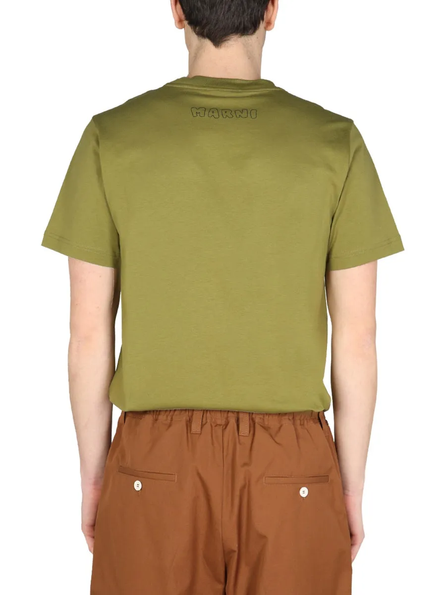 Marni Logo Print Crewneck T-Shirt