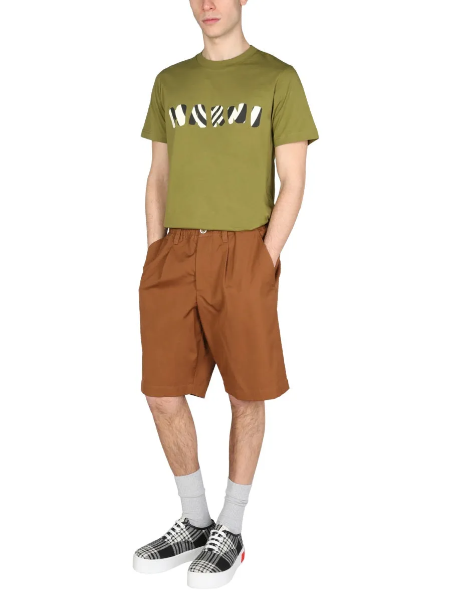 Marni Logo Print Crewneck T-Shirt