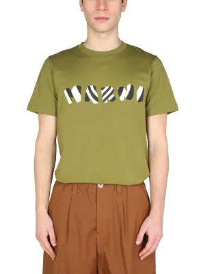 Marni Logo Print Crewneck T-Shirt
