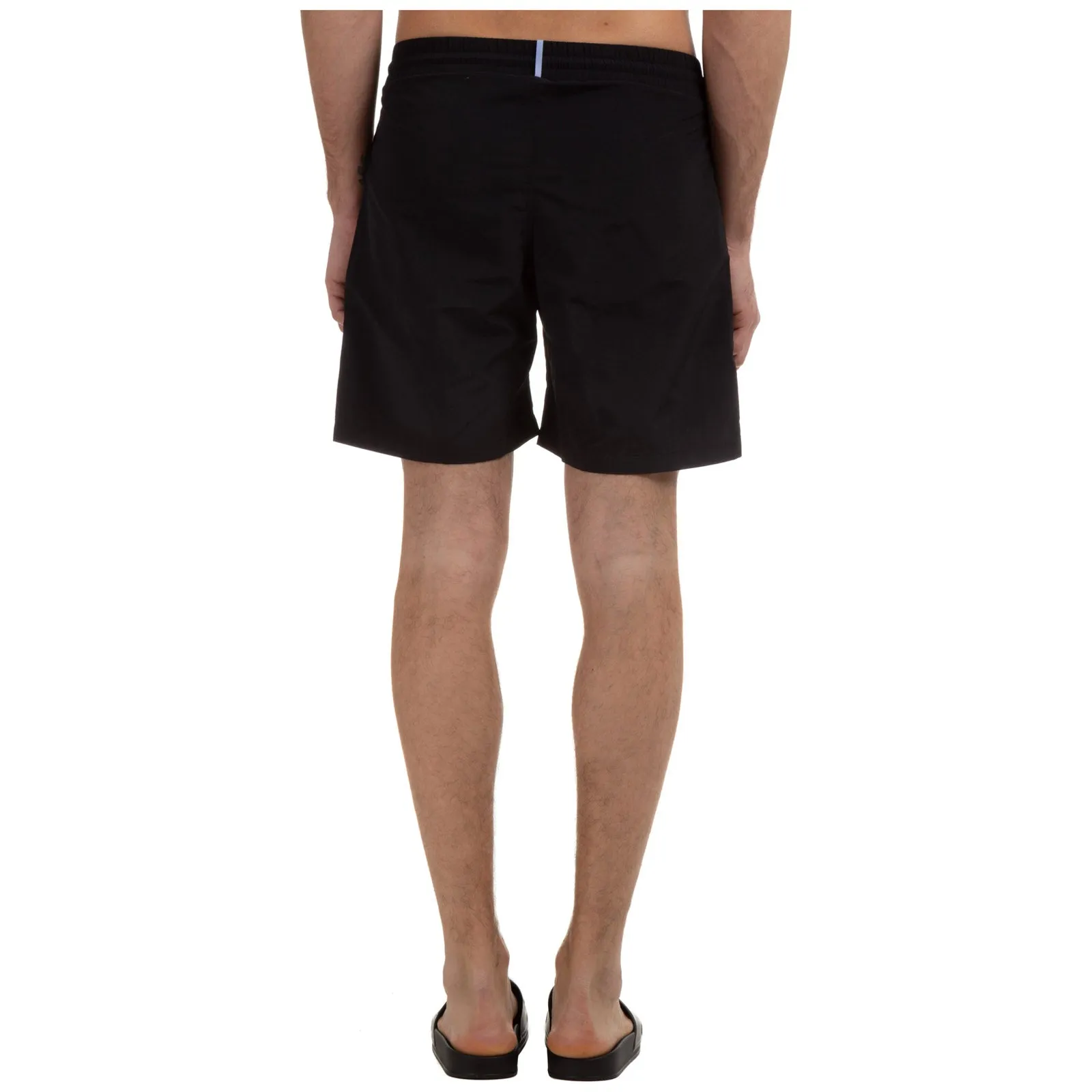 McQ Alexander McQueen Logo Patch Drawstring Swim Shorts